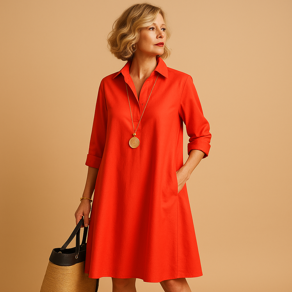 Classic Fit Polo Dress for Ladies - VibreMode