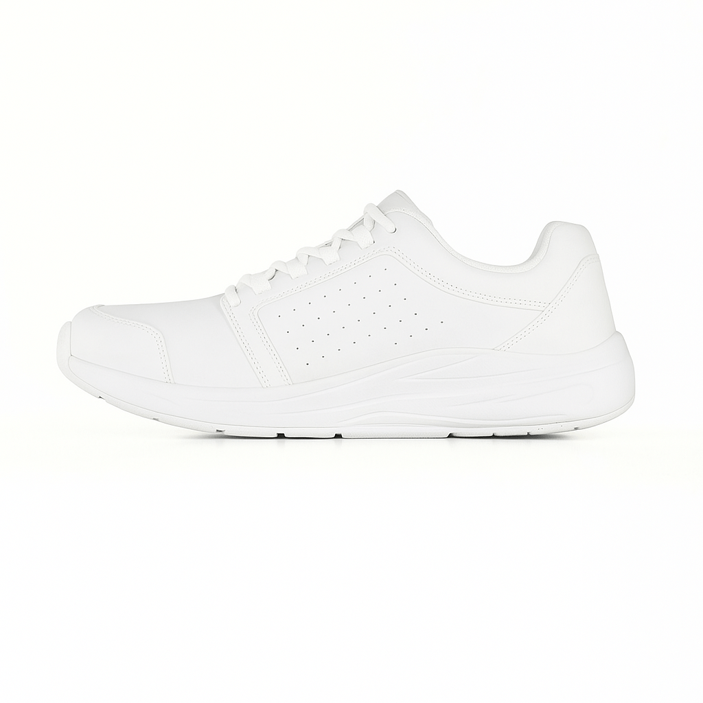 Comfortable Walking Sneakers - White - VibreMode
