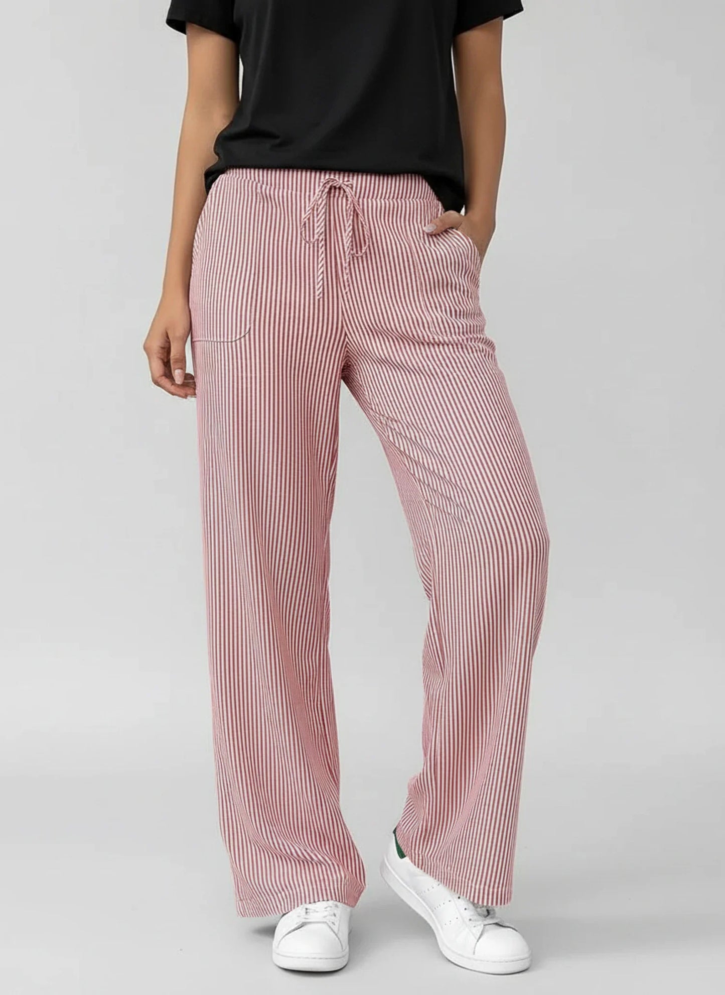 Women's Striped Wide Leg Pants