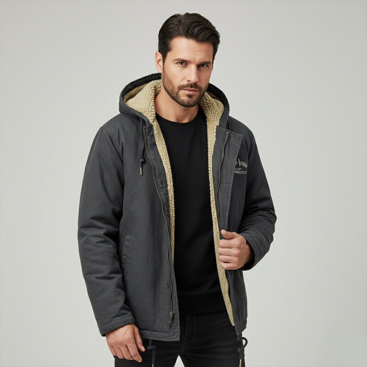 Men's Waterproof Winter Jacket Fleece Lined Padded