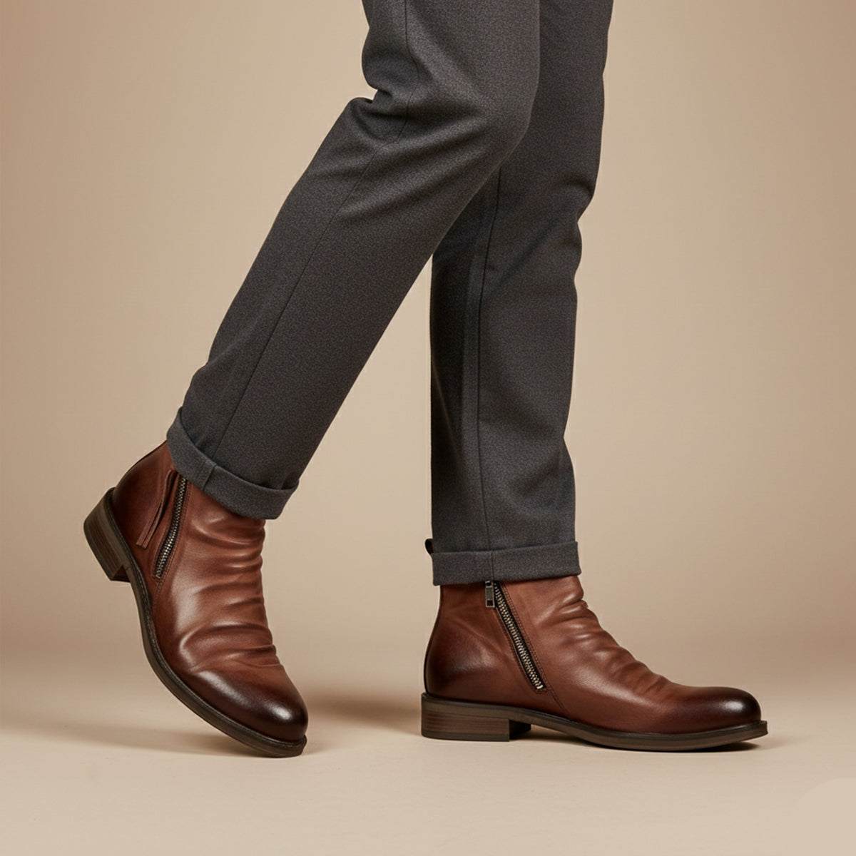 Men's Leather Boots Brown