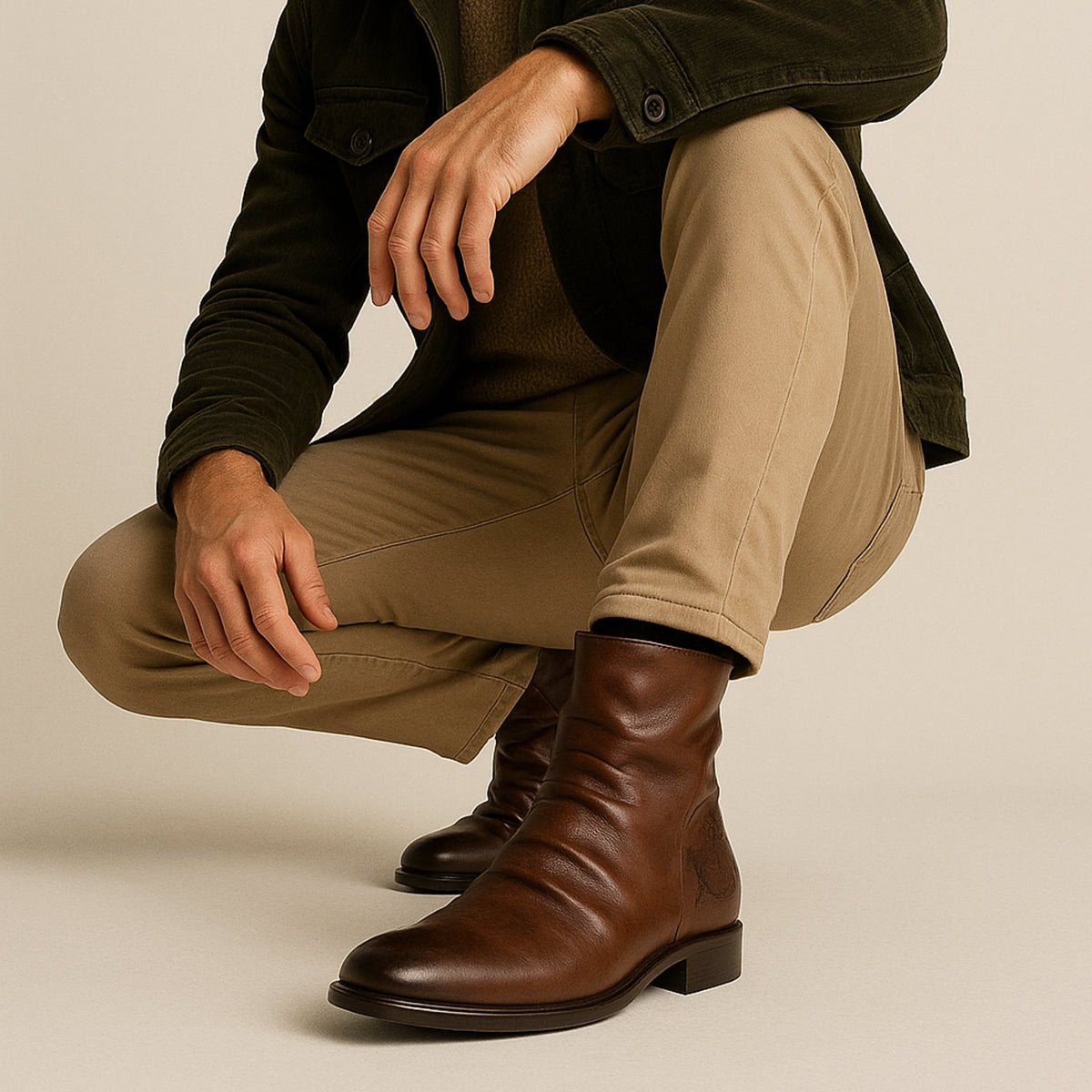 Men's Leather Chelsea Boots Handmade Black