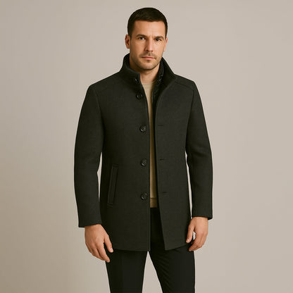 Men's Wool Blend Classic Trench Coat