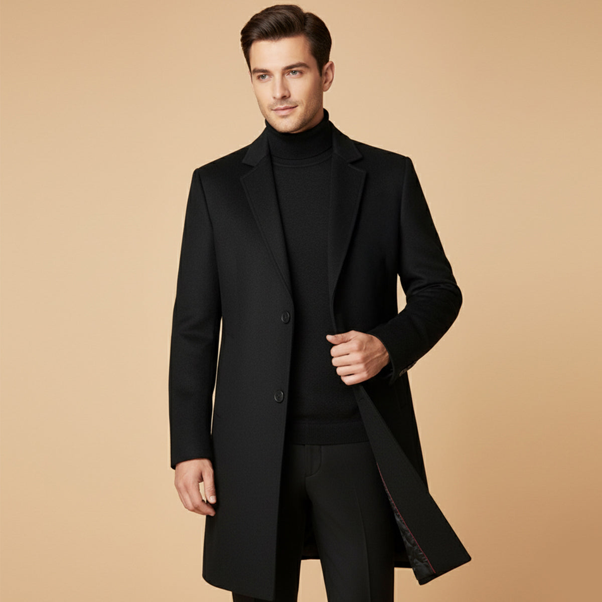 Men's Longline Wool Winter Jacket