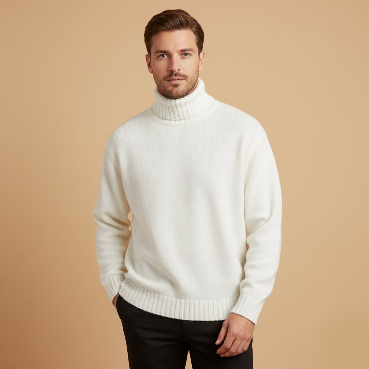 Men's Soft Knit Turtleneck Sweater