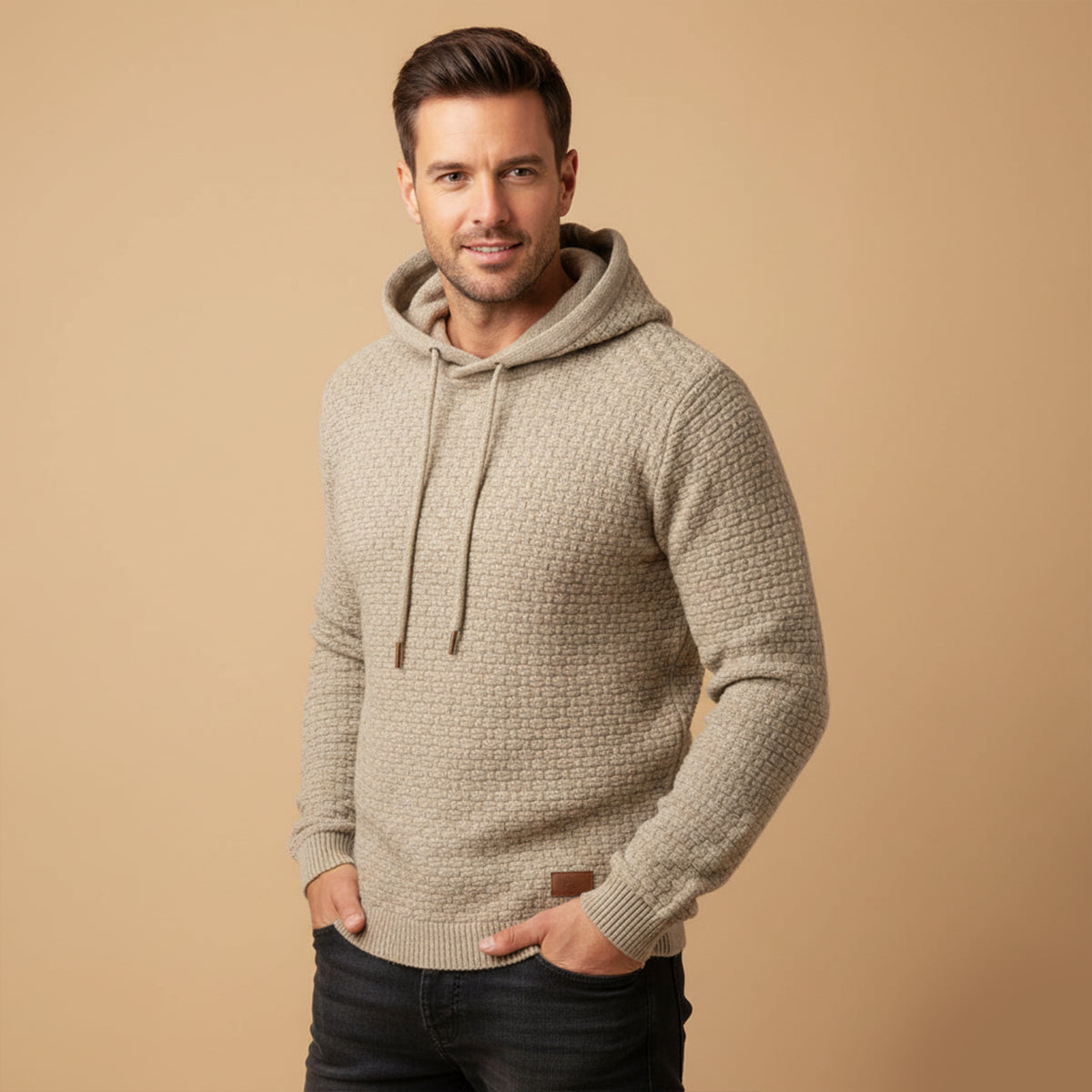 Men's Hooded Knit Sweater Warm