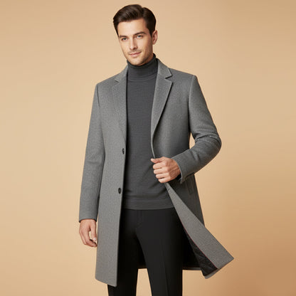 Men's Longline Wool Winter Jacket