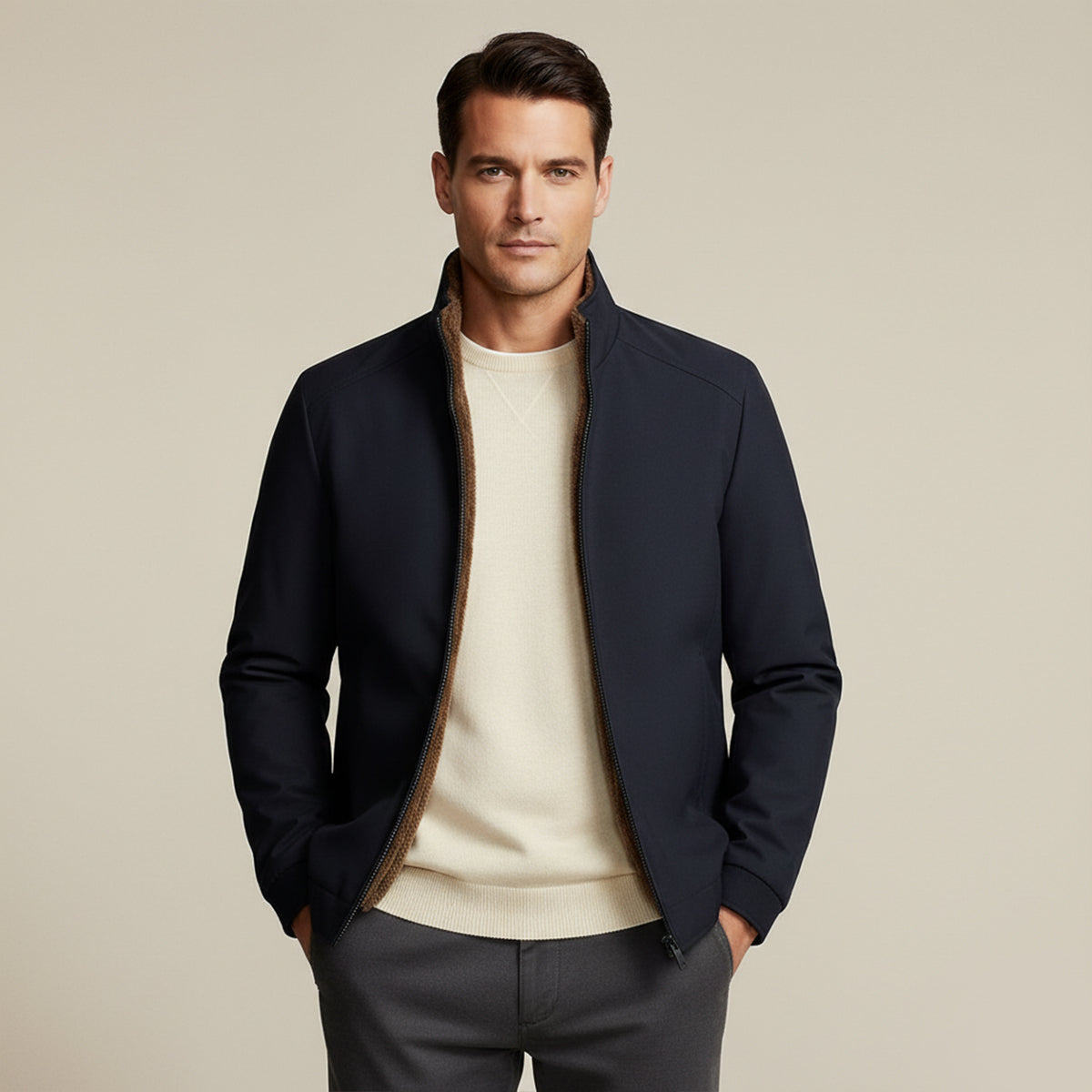 Men's Waterproof Thermal Winter Jacket Fleece Lined