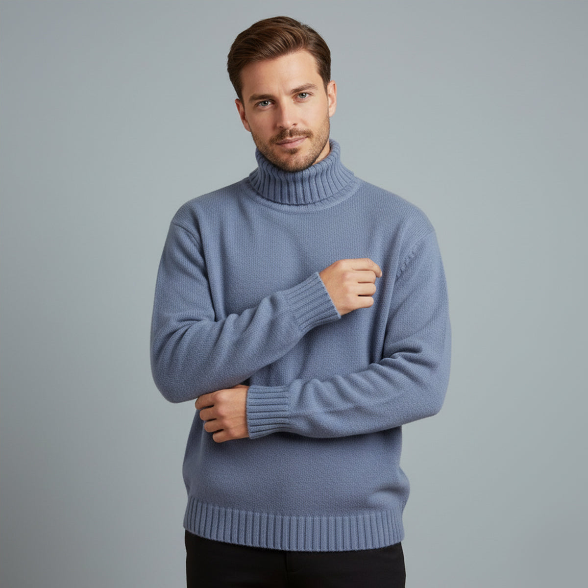 Men's Soft Knit Turtleneck Sweater