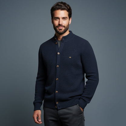Men's Knitted Cotton Cardigan Button Up Casual