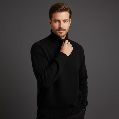 Men's Soft Knit Turtleneck Sweater