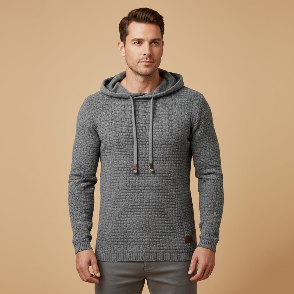 Men's Hooded Knit Sweater Warm