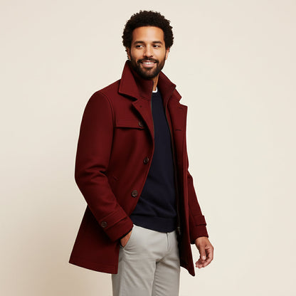 Men's Waterproof Long Jacket Adjustable Cuffs