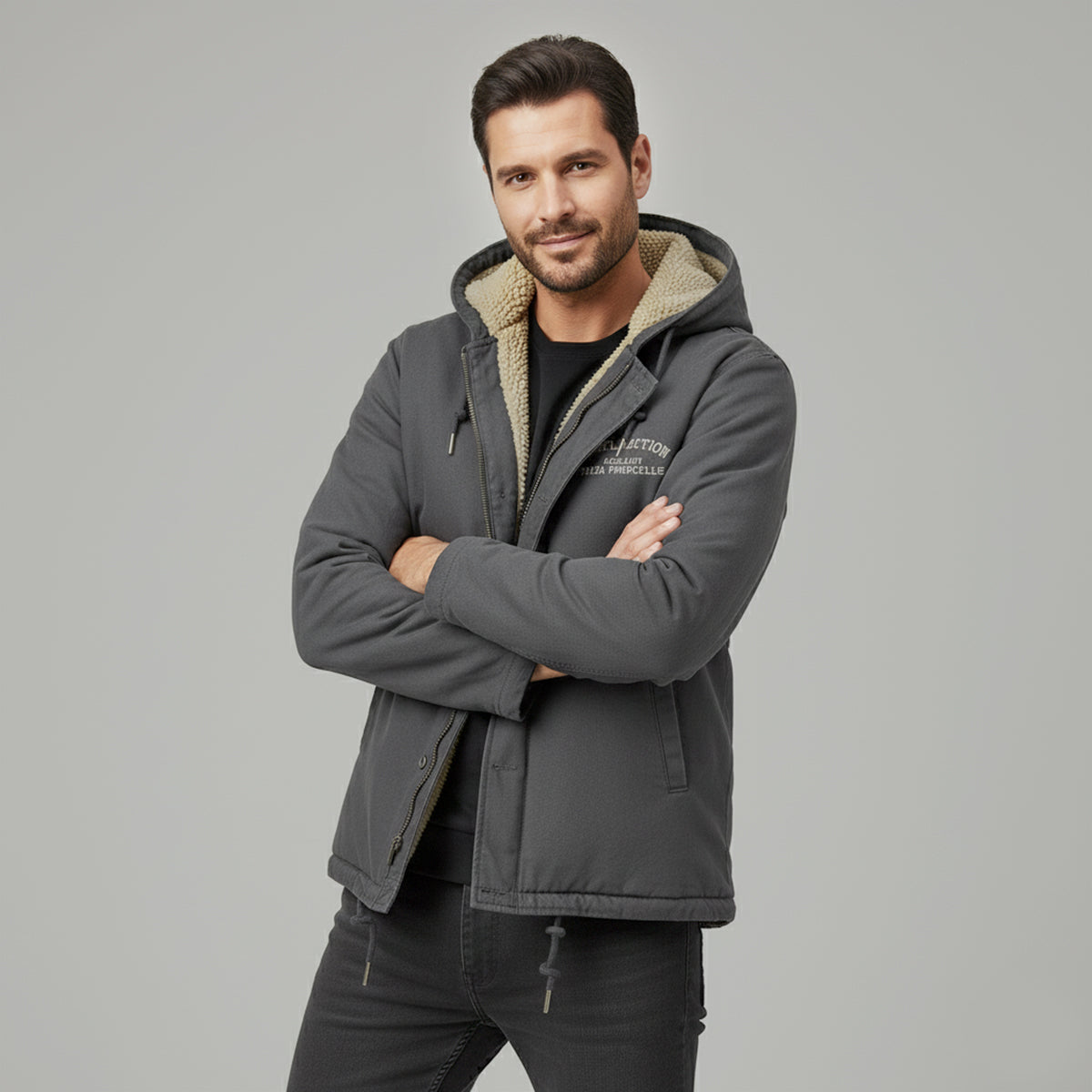 Men's Waterproof Winter Jacket Fleece Lined Padded