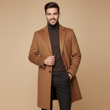 Men's Longline Wool Winter Jacket