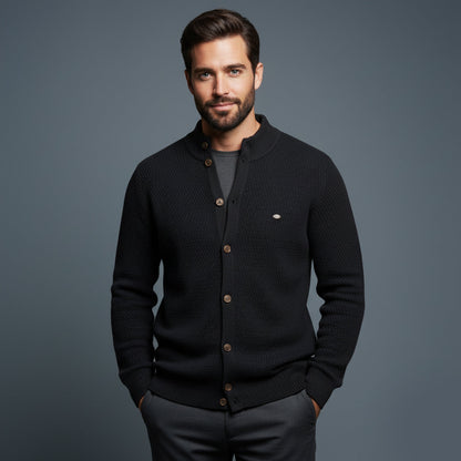 Men's Knitted Cotton Cardigan Button Up Casual