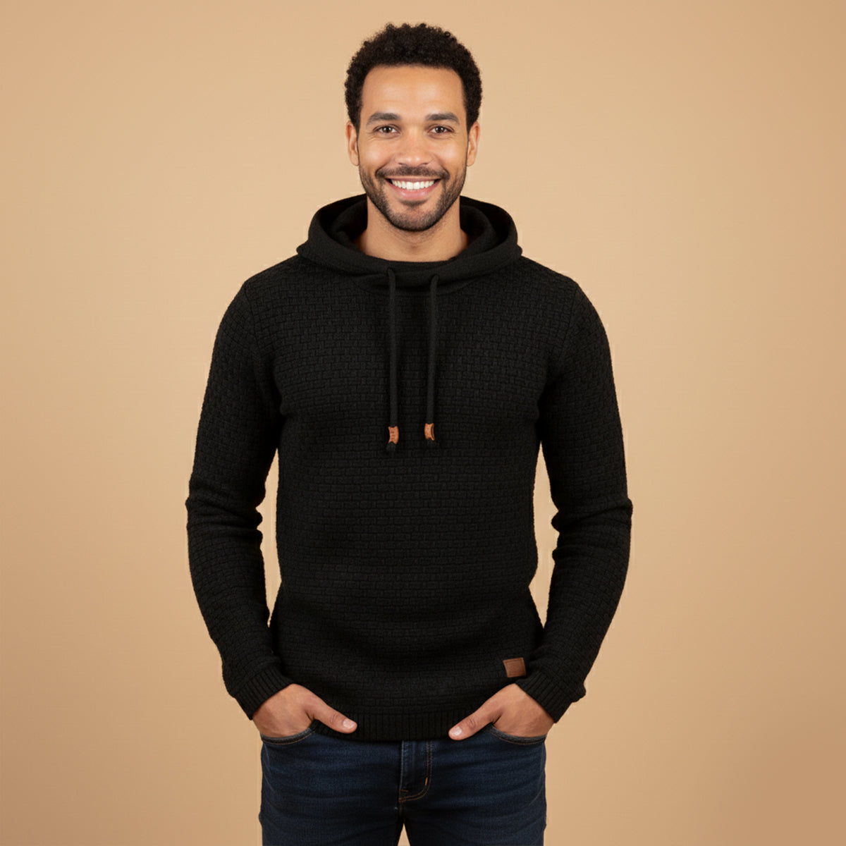 Men's Hooded Knit Sweater Warm