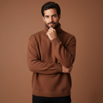 Men's Soft Knit Turtleneck Sweater