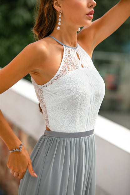 Elegant Ladies Halter Neck Maxi Dress