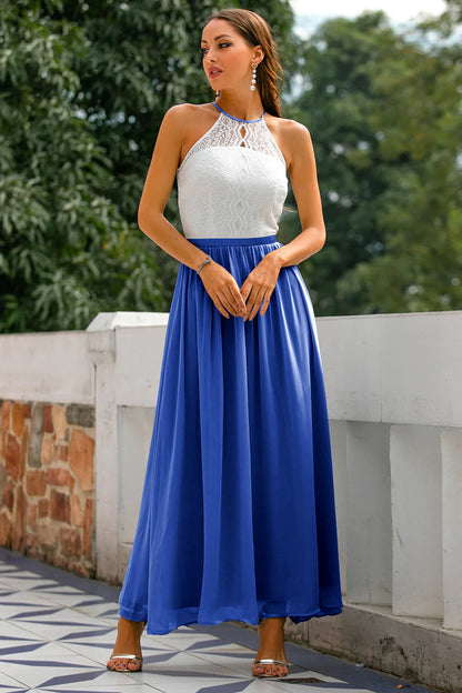 Elegant Ladies Formal Halter Maxi Dress