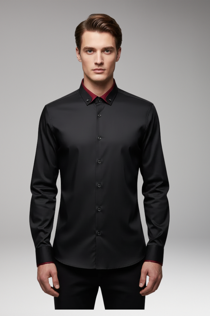 Men's Long Sleeve Dress Shirt Cotton Button Down
