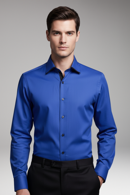 Men's Long Sleeve Dress Shirt Cotton Button Down