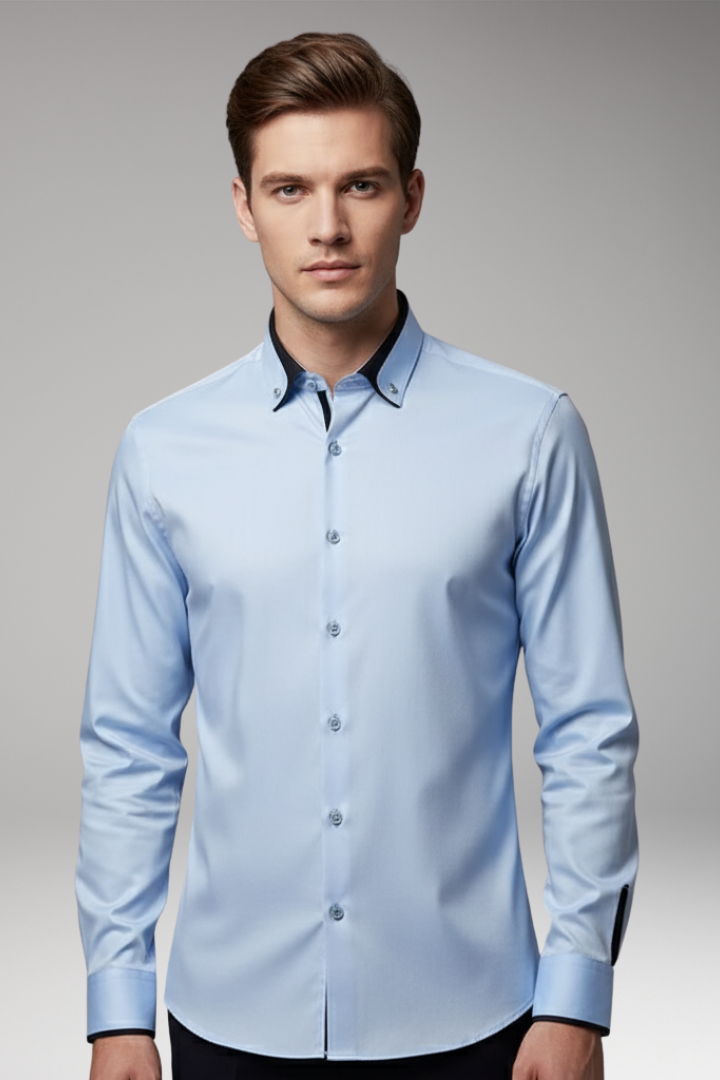 Men's Long Sleeve Dress Shirt Cotton Button Down