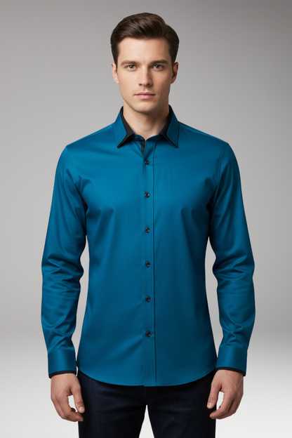 Men's Long Sleeve Dress Shirt Cotton Button Down