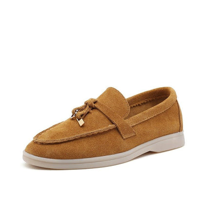 Comfortable Slip-On Leather Loafers - VibreMode