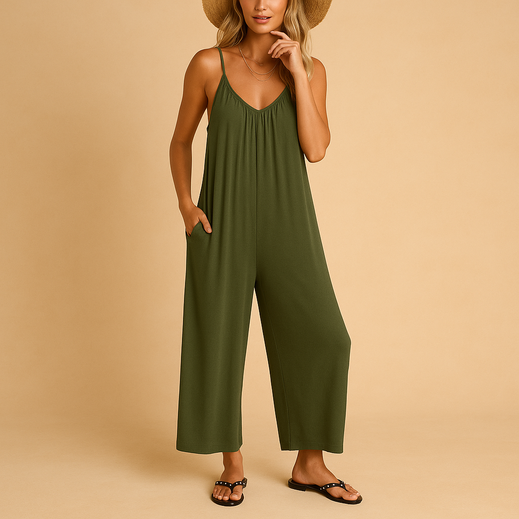 Comfortable Women's Strap Jumpsuit - VibreMode