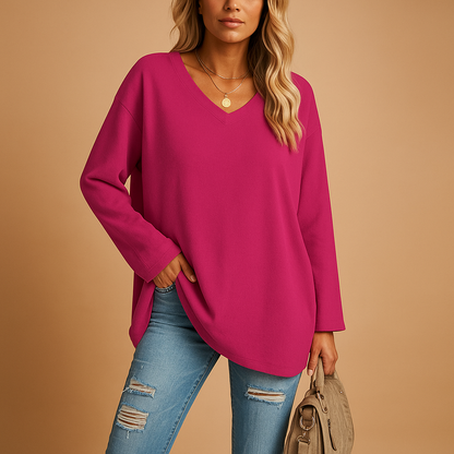 Women’s lightweight summer top with round neckline and short sleeves in various colors, ideal for warm days and casual summer looks.