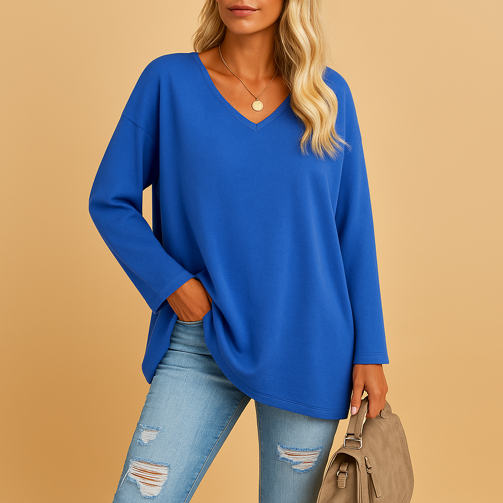 Women’s lightweight summer top with round neckline and short sleeves in various colors, ideal for warm days and casual summer looks.