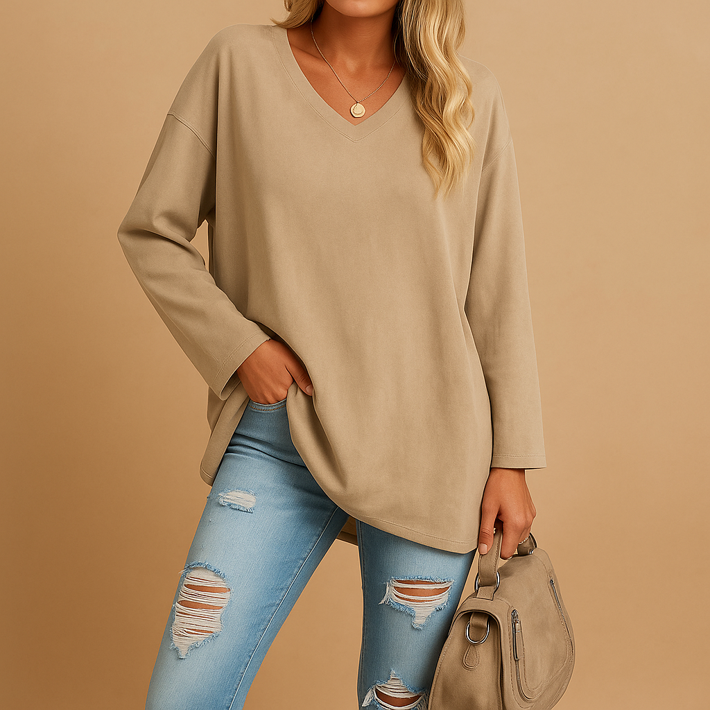 Women’s lightweight summer top with round neckline and short sleeves in various colors, ideal for warm days and casual summer looks.