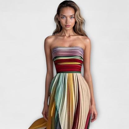 Elegant Ladies Floral Off Shoulder Maxi Dress