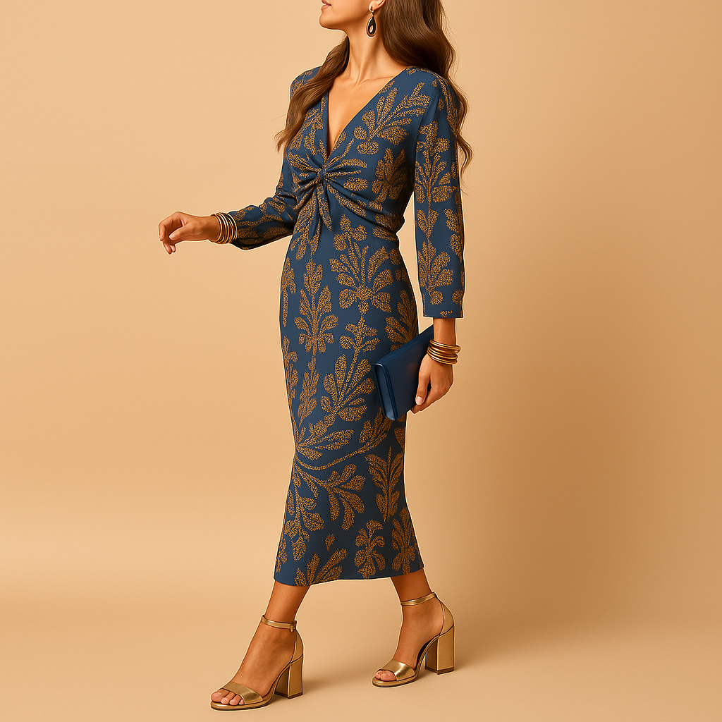 Elegant Green Maxi Dress for Women - VibreMode