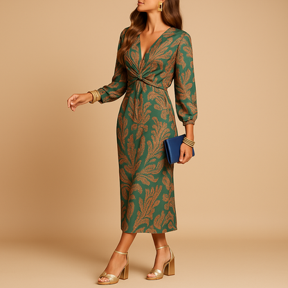 Sustainable luxury A-line dress for women made from breathable cotton blend, ideal for office, casual, and formal occasions year-round.