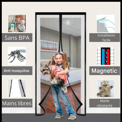 Magnetic Screen Door Hands Insect Barrier