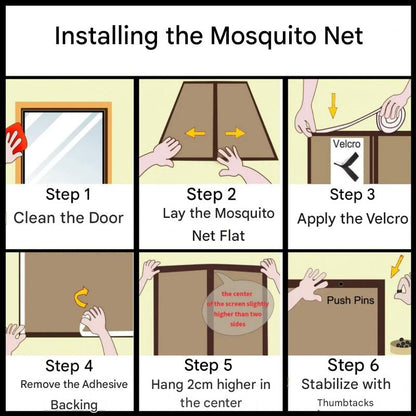 Magnetic Screen Door Hands Insect Barrier