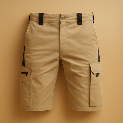 Men’s tactical outdoor cargo shorts with multiple pockets, designed for hiking, camping, and durable outdoor performance.