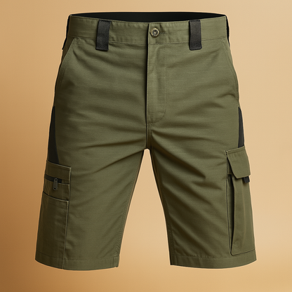 Men’s tactical outdoor cargo shorts with multiple pockets, designed for hiking, camping, and durable outdoor performance.