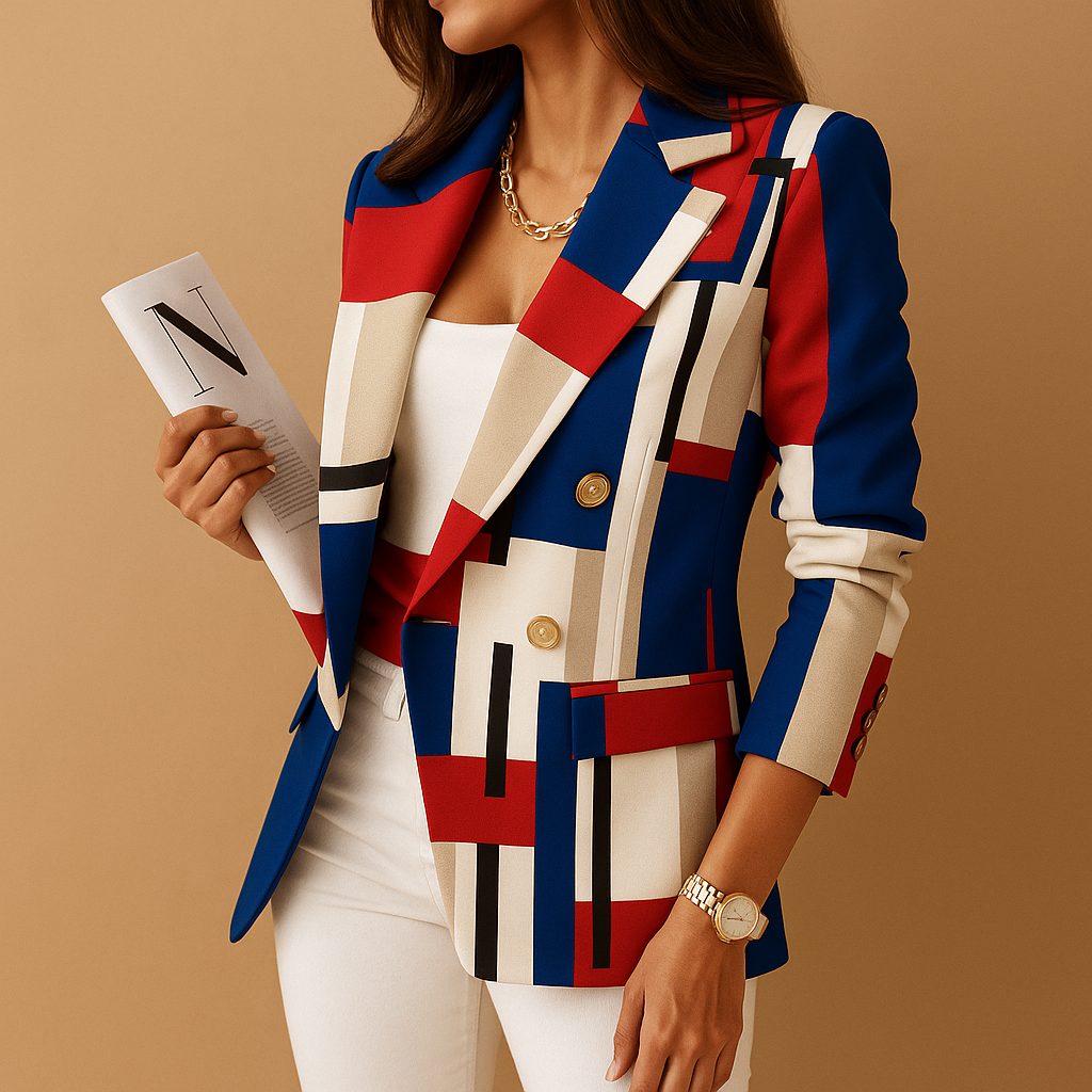 Tailored women’s blazer with elegant detailing and functional pockets, perfect for work, events, and stylish everyday looks.