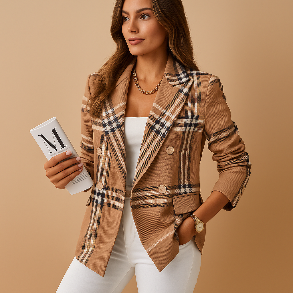 Classic Fit Women's Blazer with Pockets - VibreMode