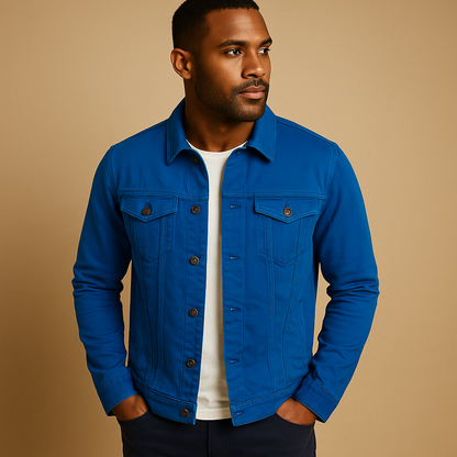 Tailored cotton button-up shirt for men with a classic collar and comfortable fit, ideal for work outfits, casual wear, and everyday styling.