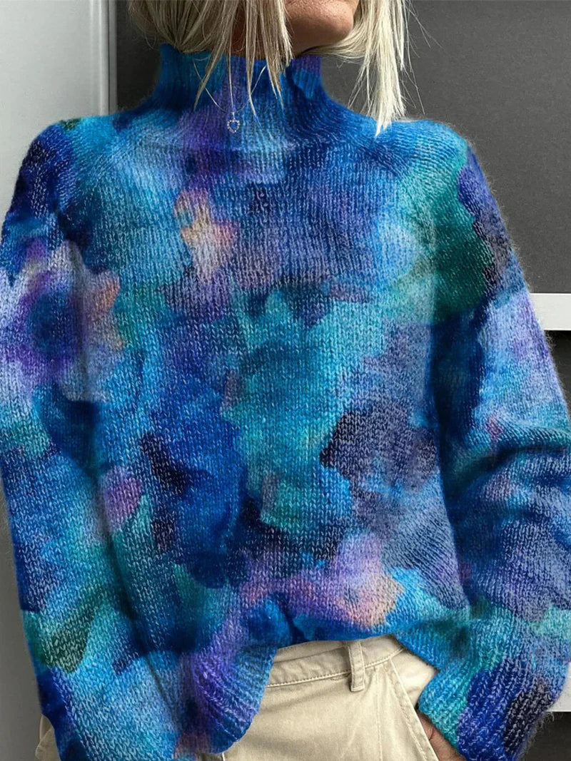 Image of Tammy | Women's Graphic Turtleneck Sweater