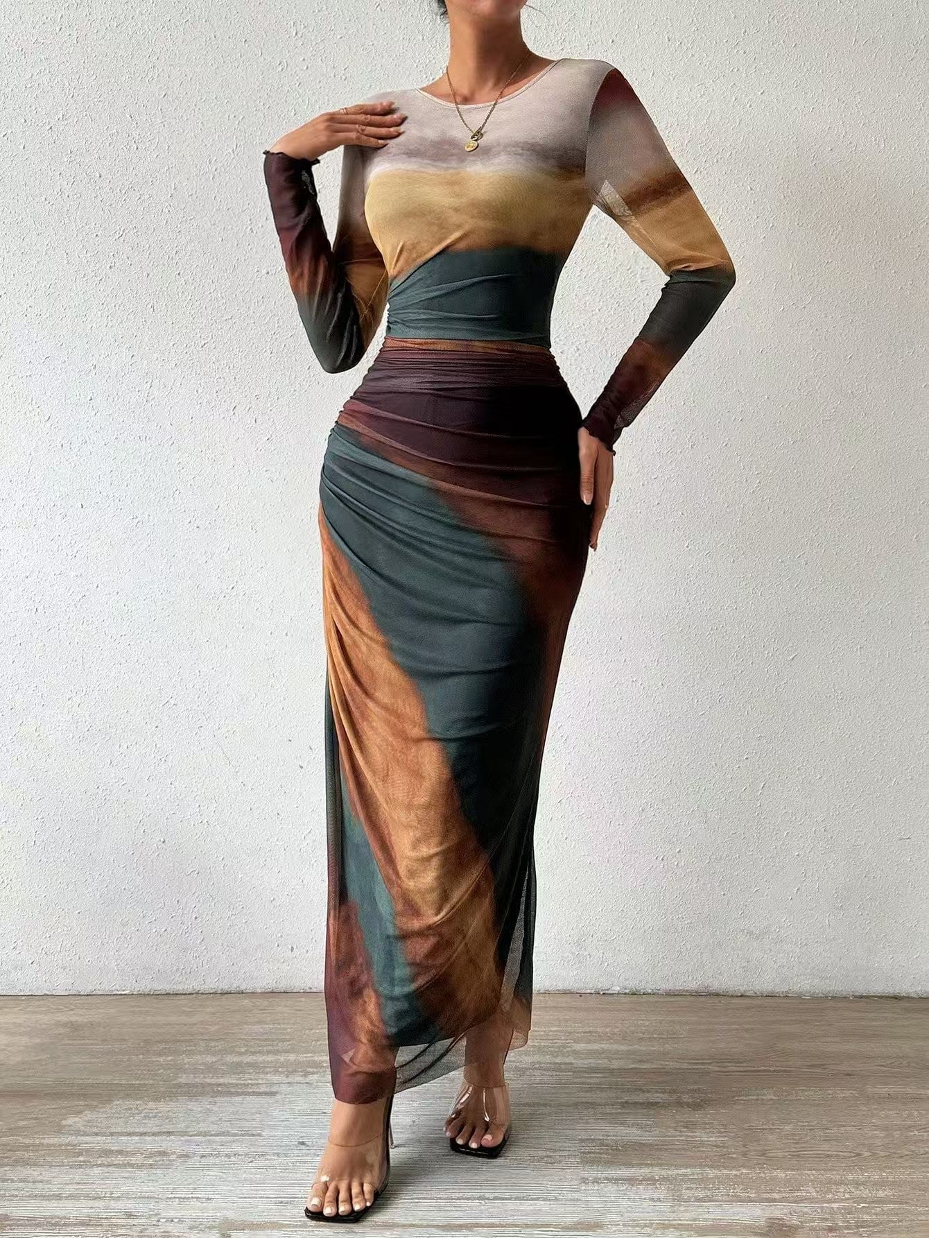 Image of Tatum | Women's Long Sleeve Bodycon Maxi Dress