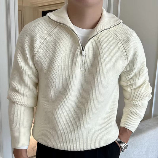 Men's Half-Zip Terry Sweater - VibreMode