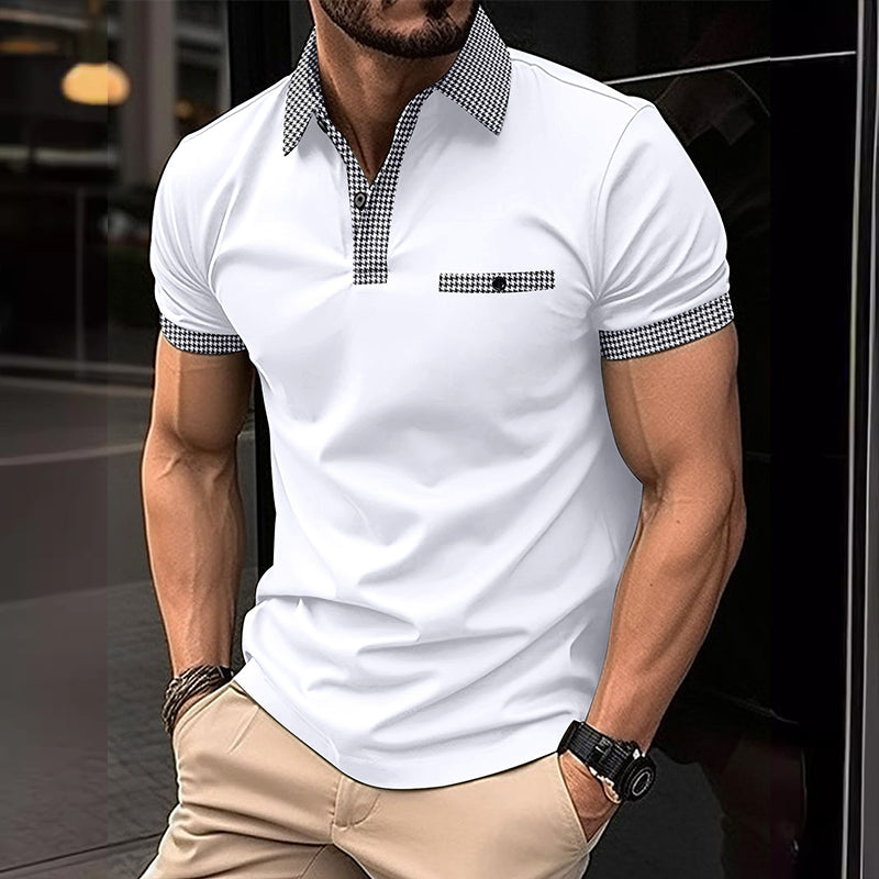Image of Theodore | Men's Contrast Collar Polo Shirt