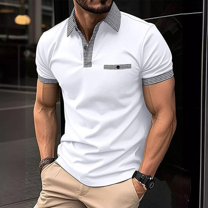 Image of Theodore | Men's Contrast Collar Polo Shirt