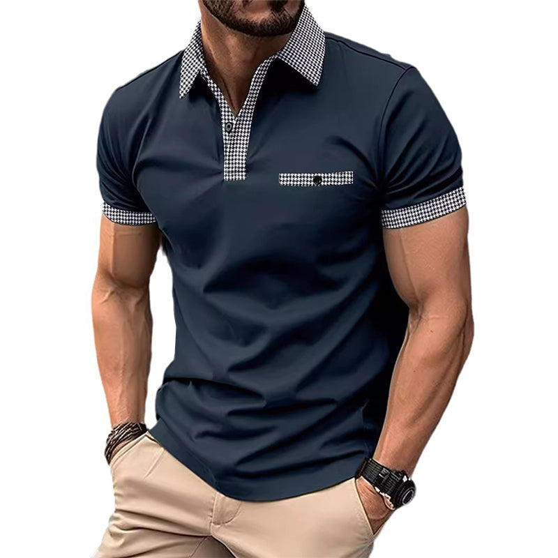Theodore Men's Polo Shirt Contrast Collar Cotton - VibreMode