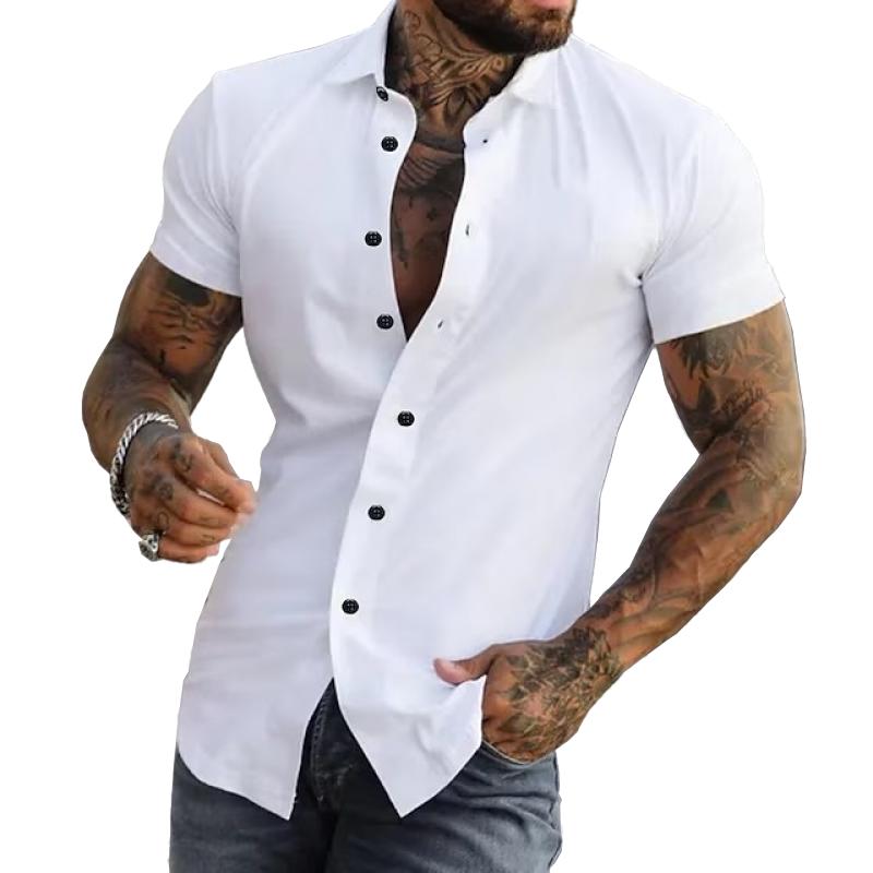 Theodore Men's Slim Fit Cotton Button Down Shirt - VibreMode